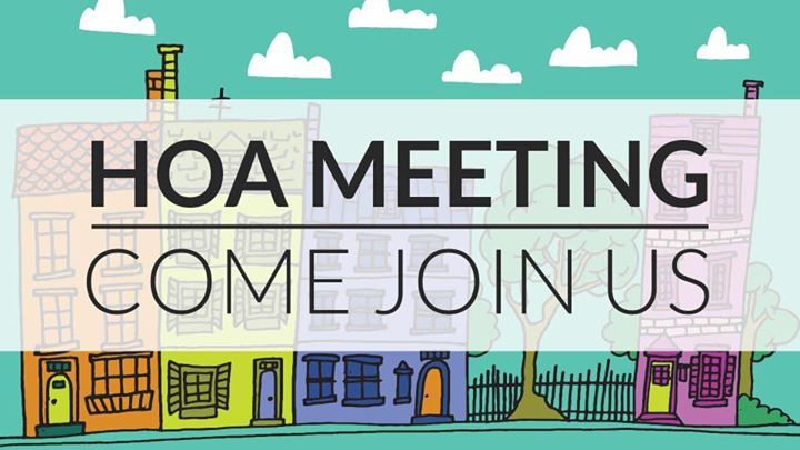 HOA Meeting on August 11th