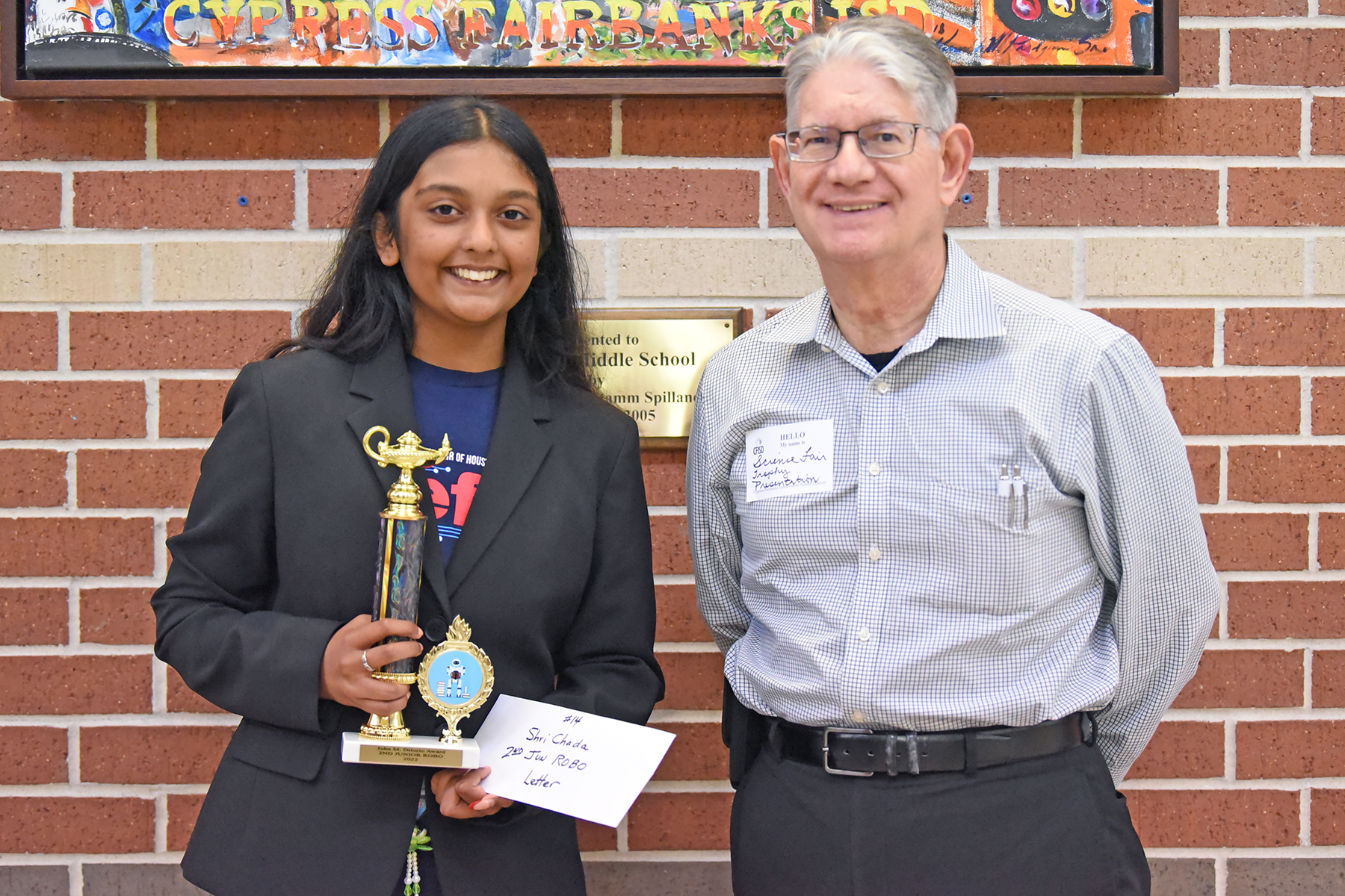 Spillane MS 7th Grader Wins First Place in Local Science & Engineering Fair