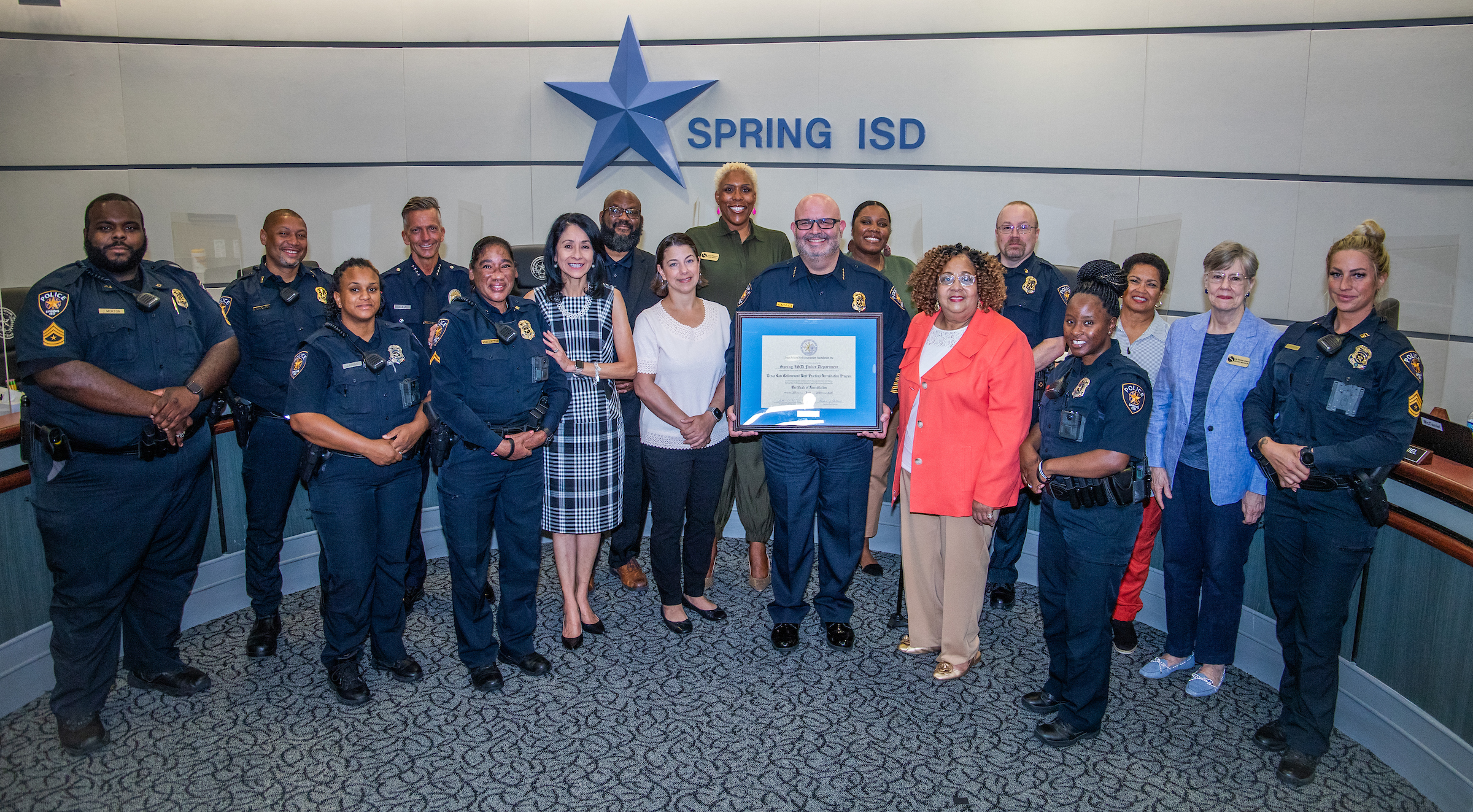 Spring ISD Police Department Earns TPCA Law Enforcement Accreditation