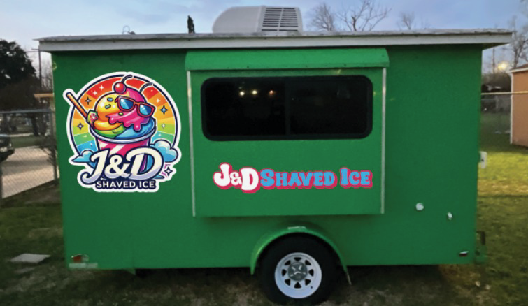J & D Shaved Ice logo