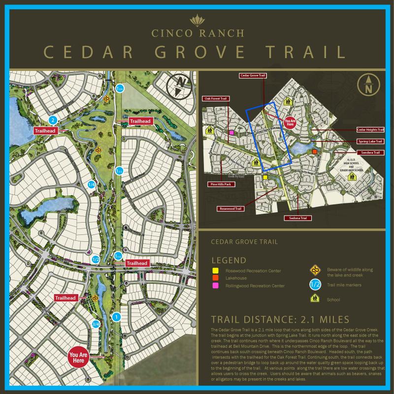 Cedar Grove Trail Map