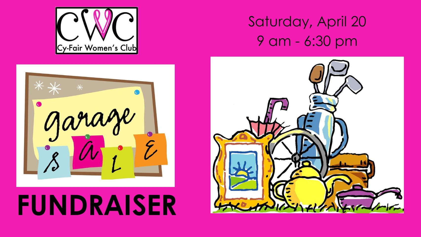 CyFair Women's Club Garage Sale Fundraiser