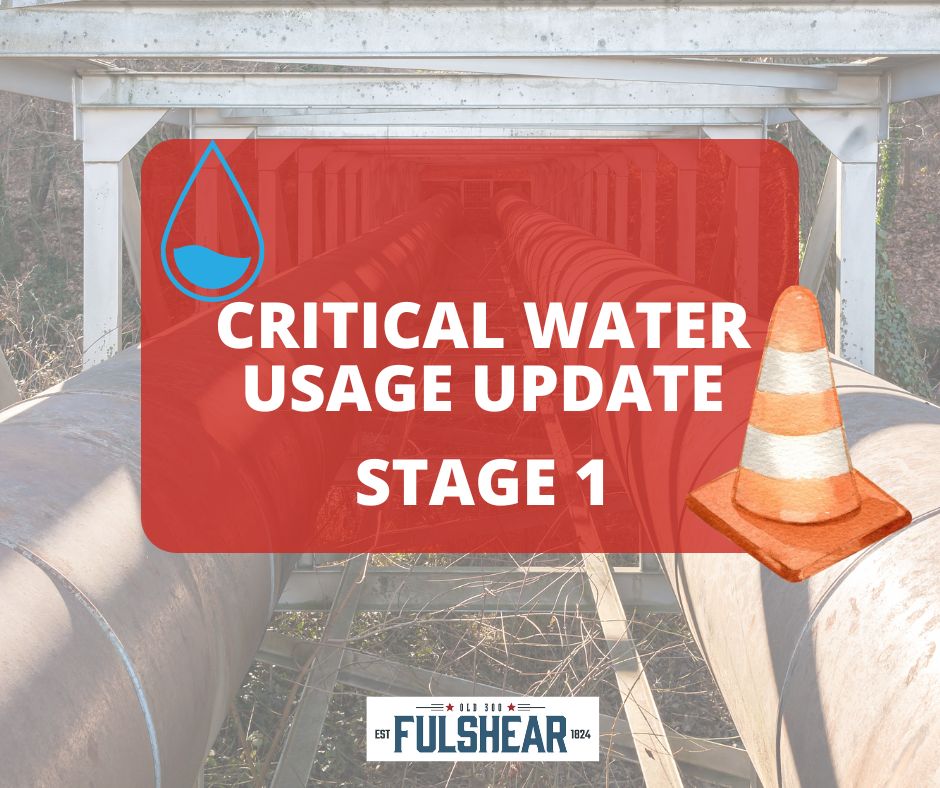 Stage 1 Water Conservation in the City of Fulshear