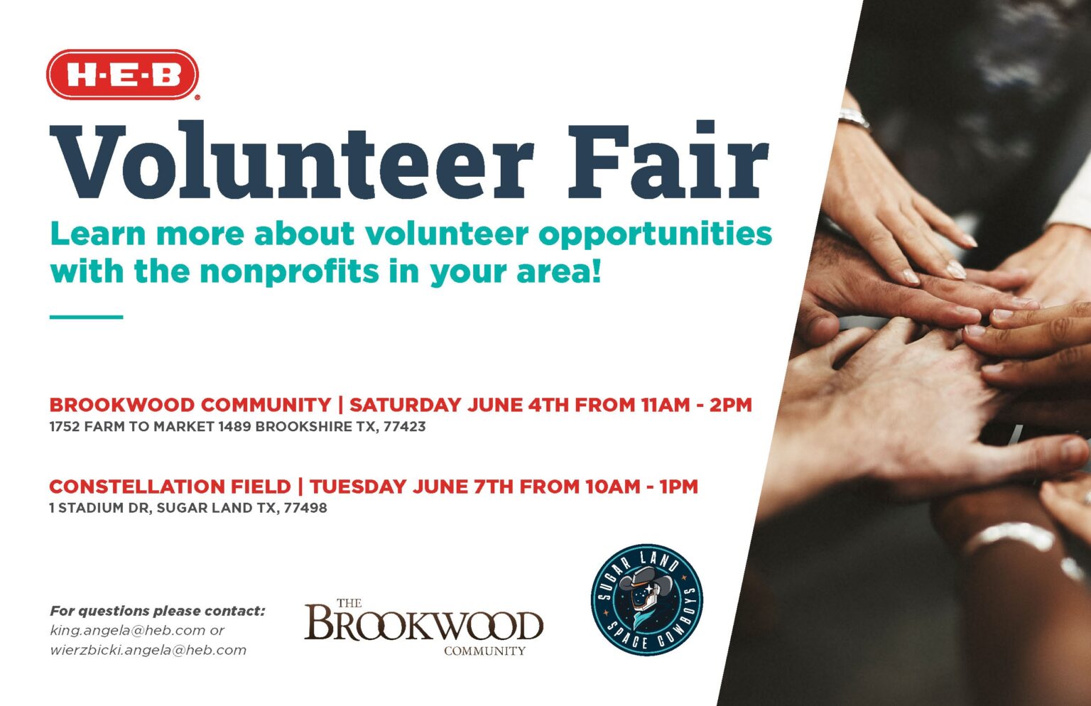 H-E-B Volunteer Fair at Brookwood | Katy / Fulshear