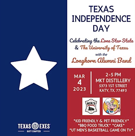 Annual Texas Independence Day Celebration at MKT Distillery | Katy ...