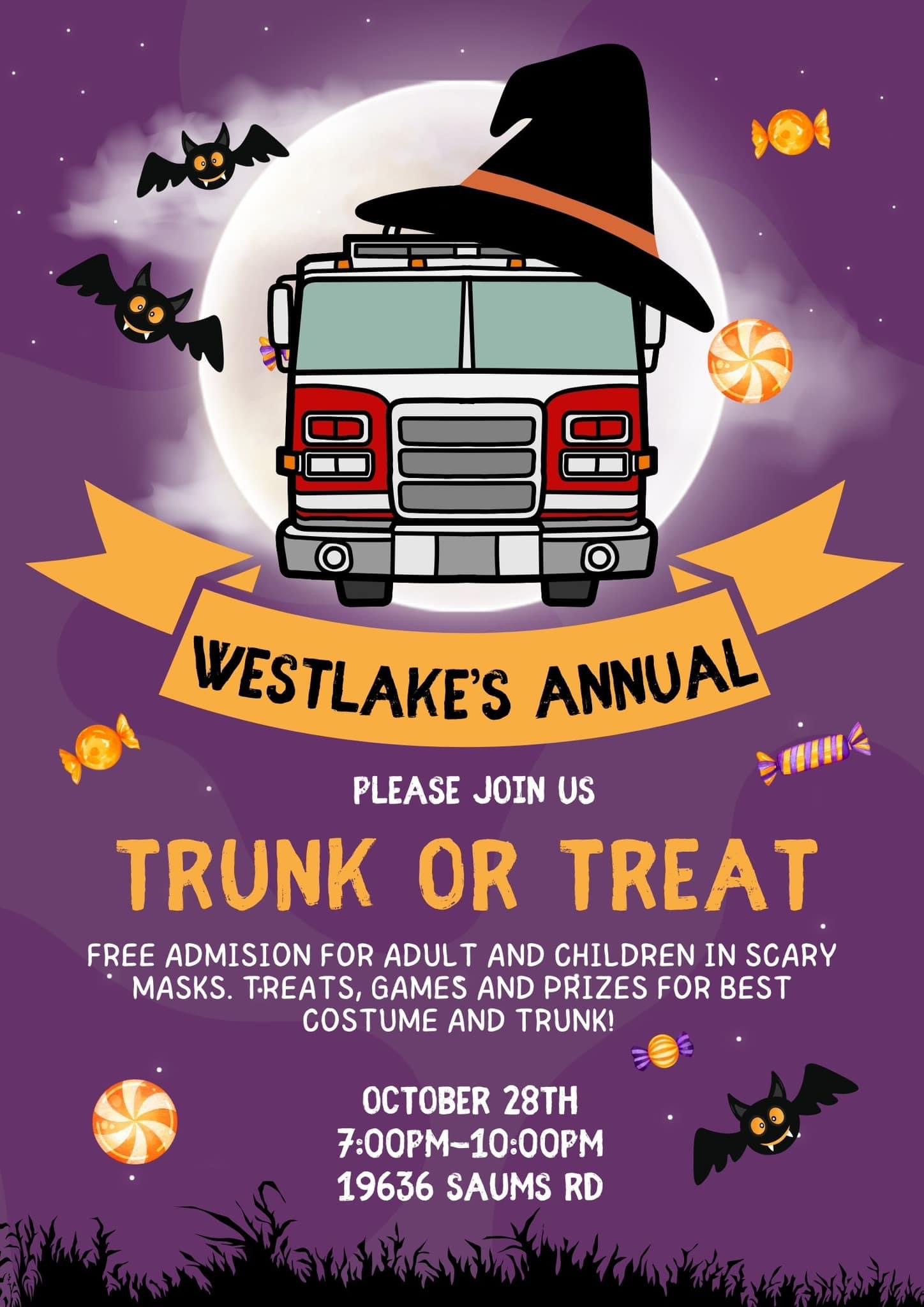 Trunk or Treat Hosted by Westlake Fire Department Katy / Fulshear