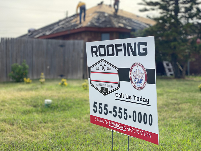 Please Remove Roofing Signs
