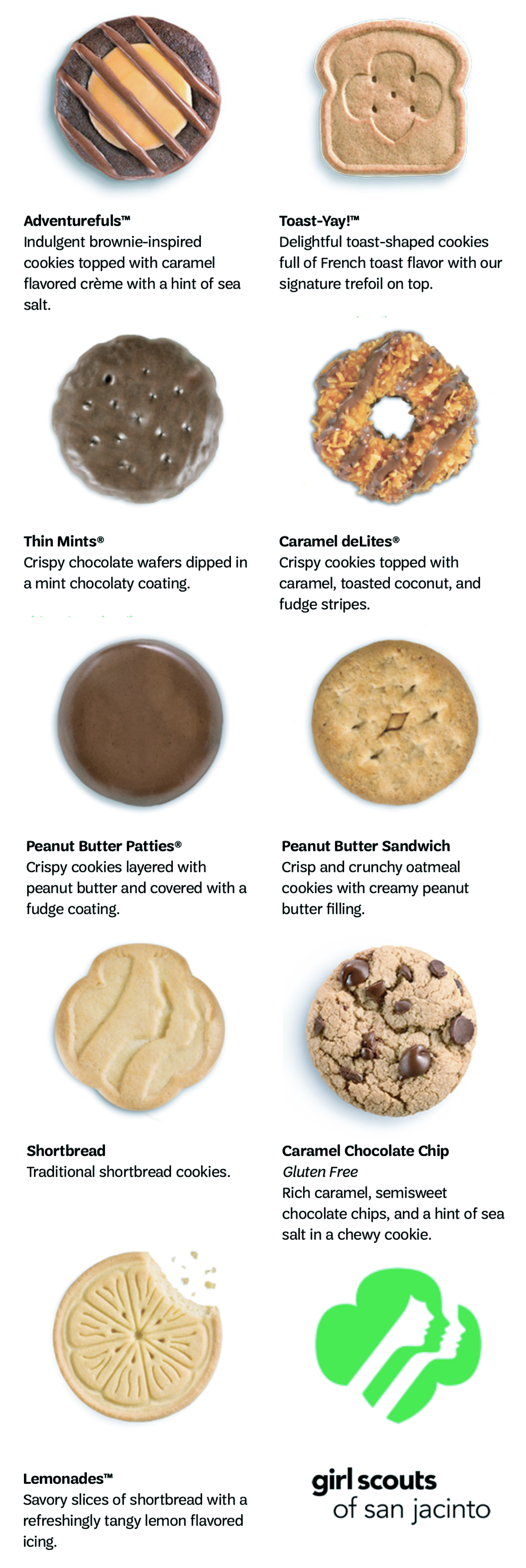 girl scout cookies 2022 types