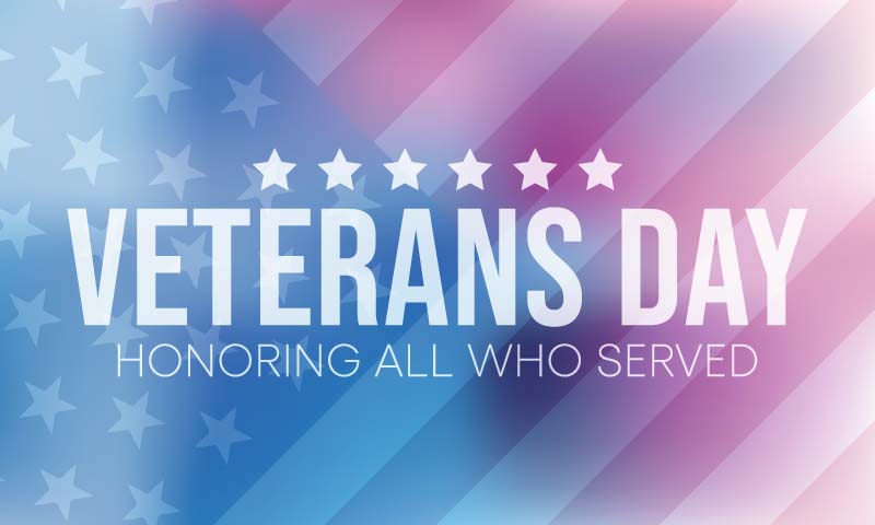 Salute to Veterans This Friday, November 11th