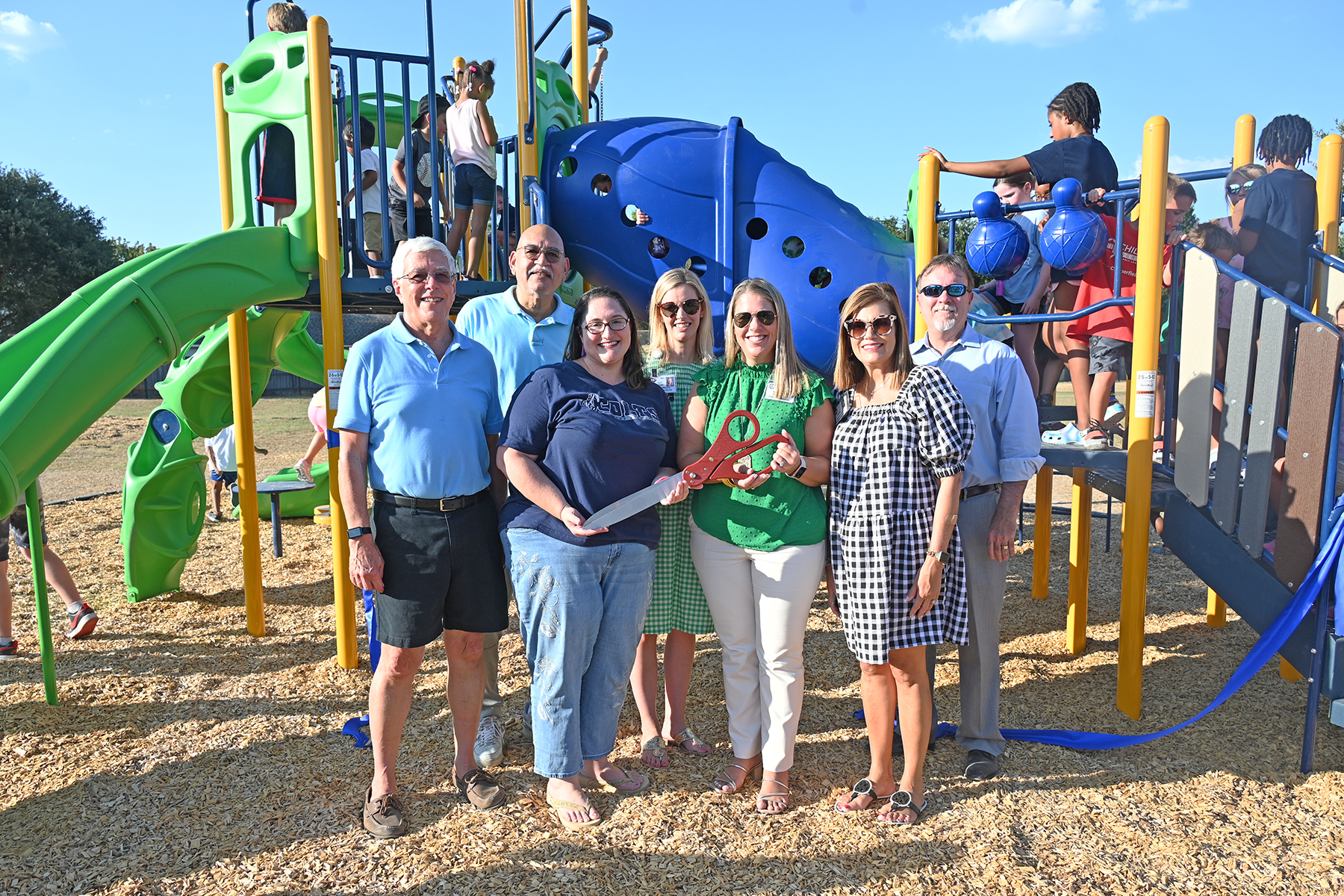 MUD Districts Help Copeland ES Receive New Playground Equipment