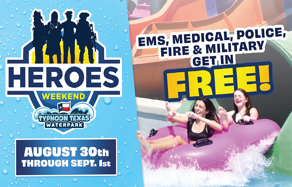 Typhoon Texas Thanks First Responders with Free Admission During Heroes Weekend This Labor Day in Katy