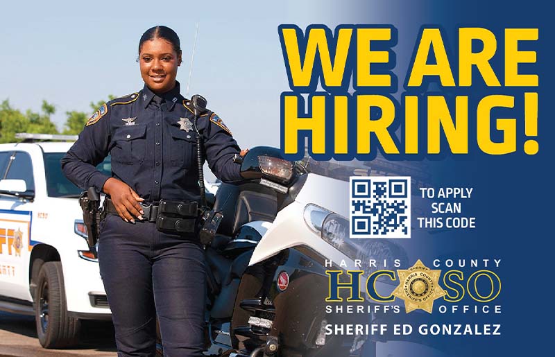 Harris County Sheriff's Office Hiring Lateral Deputies, Additional Positions