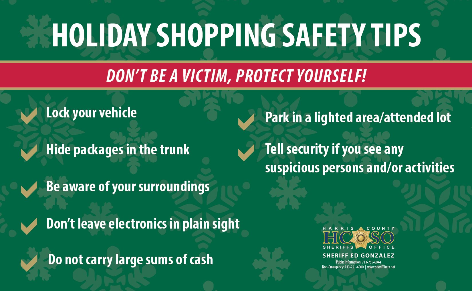 Holiday Shopping Tips from HCSO pic picture picture