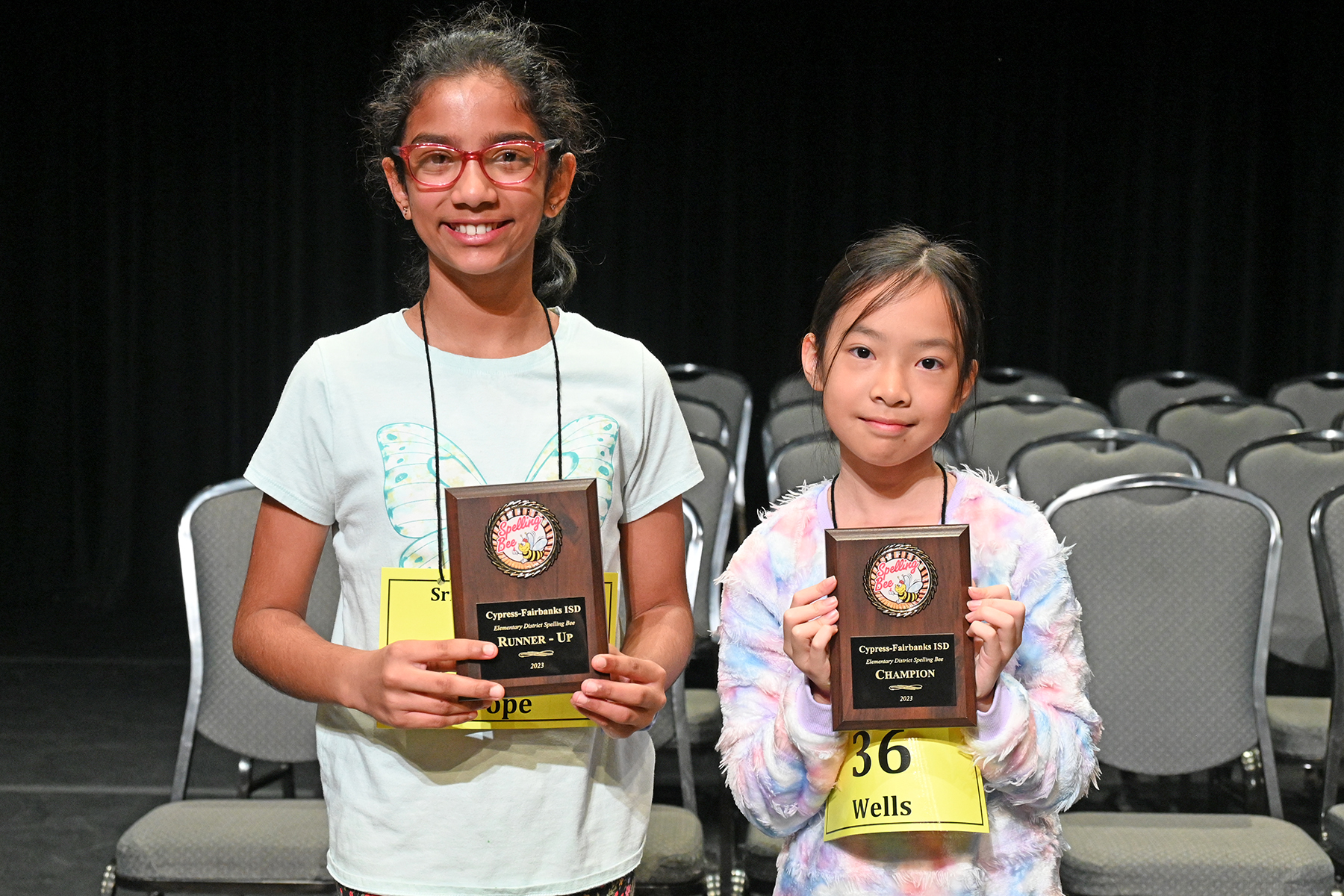 Wells, Pope Students Place 1st, 2nd in Elementary Spelling Bee