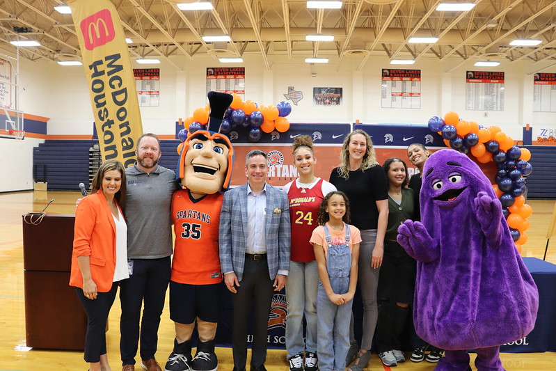 Seven Lakes High School’s Justice Carlton Presented with 2024 McDonald’s All-American Jersey