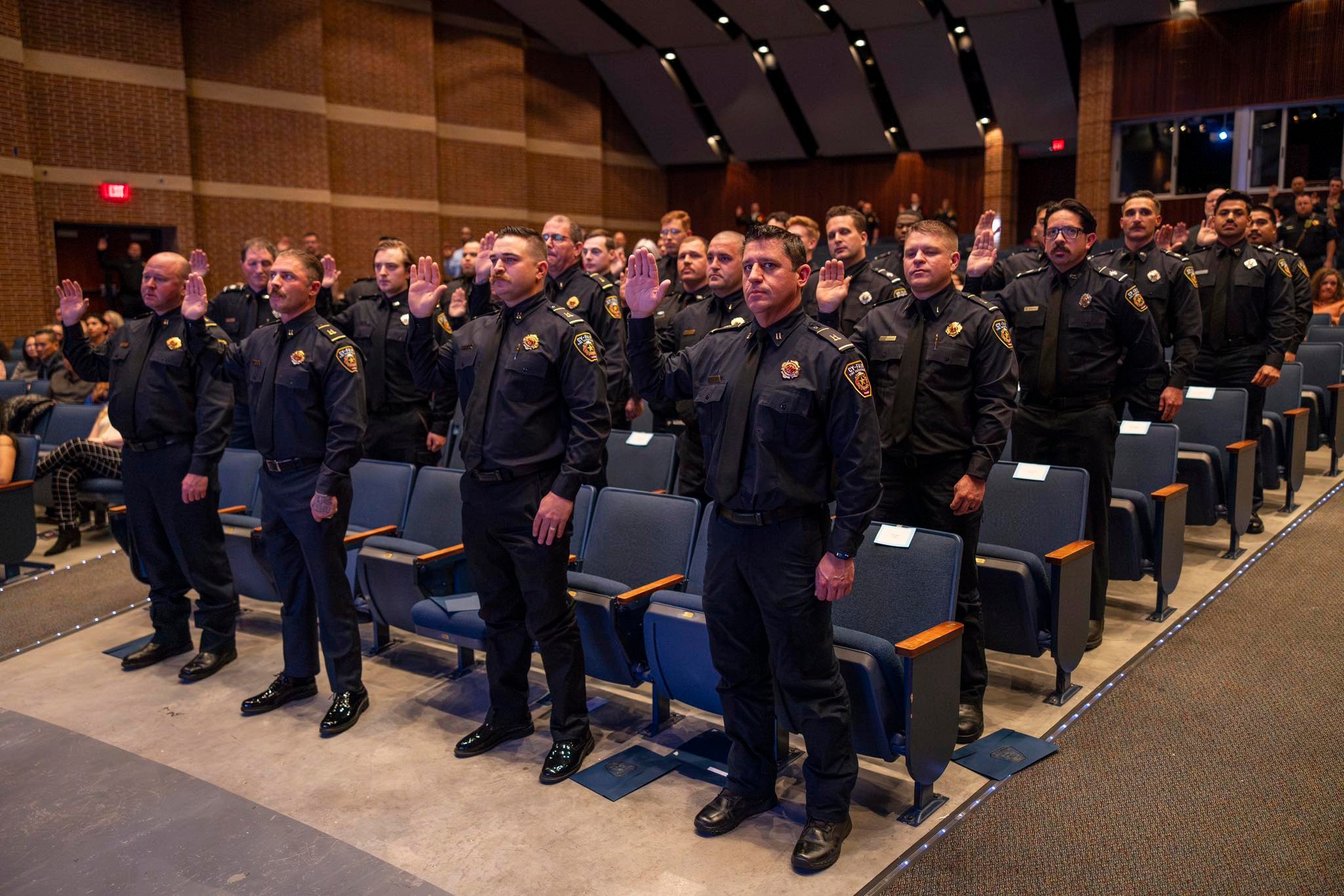 Cy-Fair Fire Department Honors 27 Members in Badge Pinning Ceremony