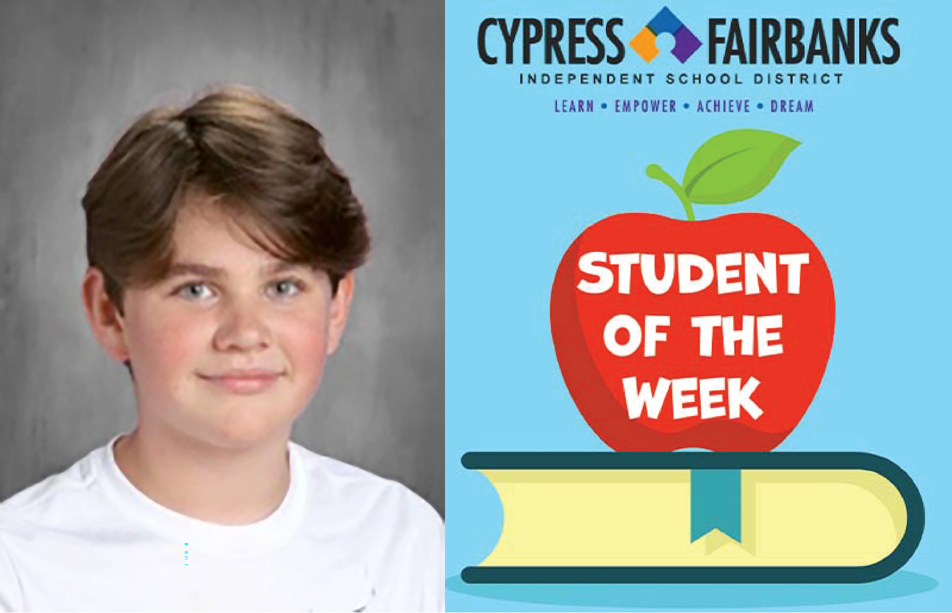 Spillane Middle School’s Harper Lewandowski Named CFISD Student of the Week