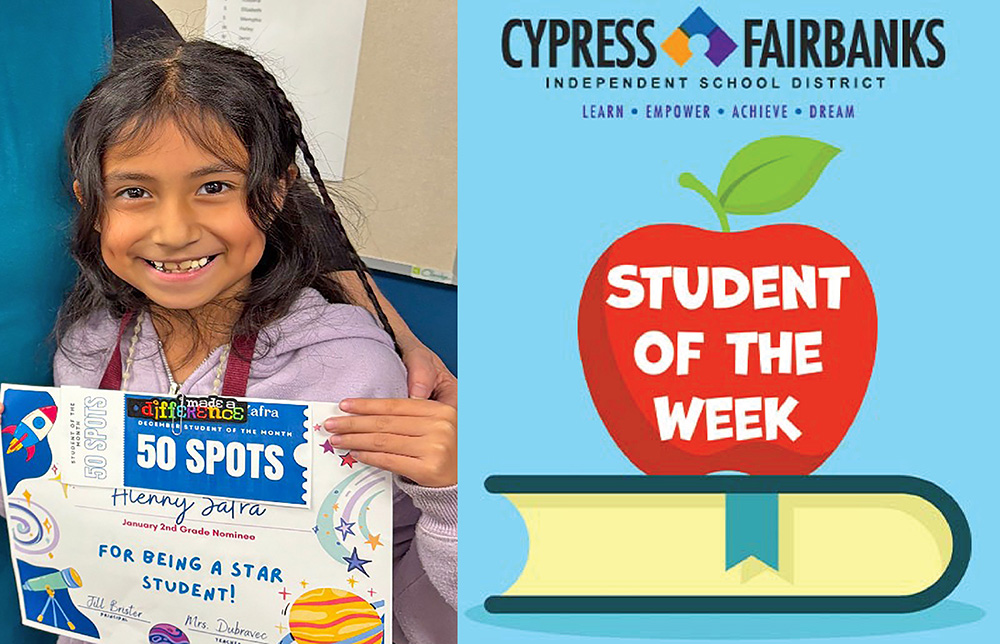 CFISD Names Lamkin Elementary School Second Grader as Student of the Week