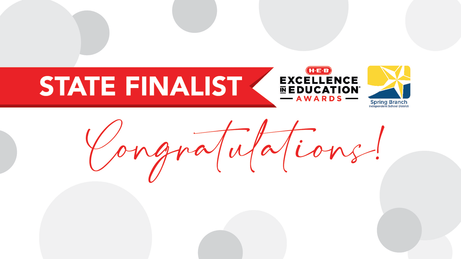 Spring Branch ISD Selected as a State Finalist for the H-E-B Excellence in Education Award