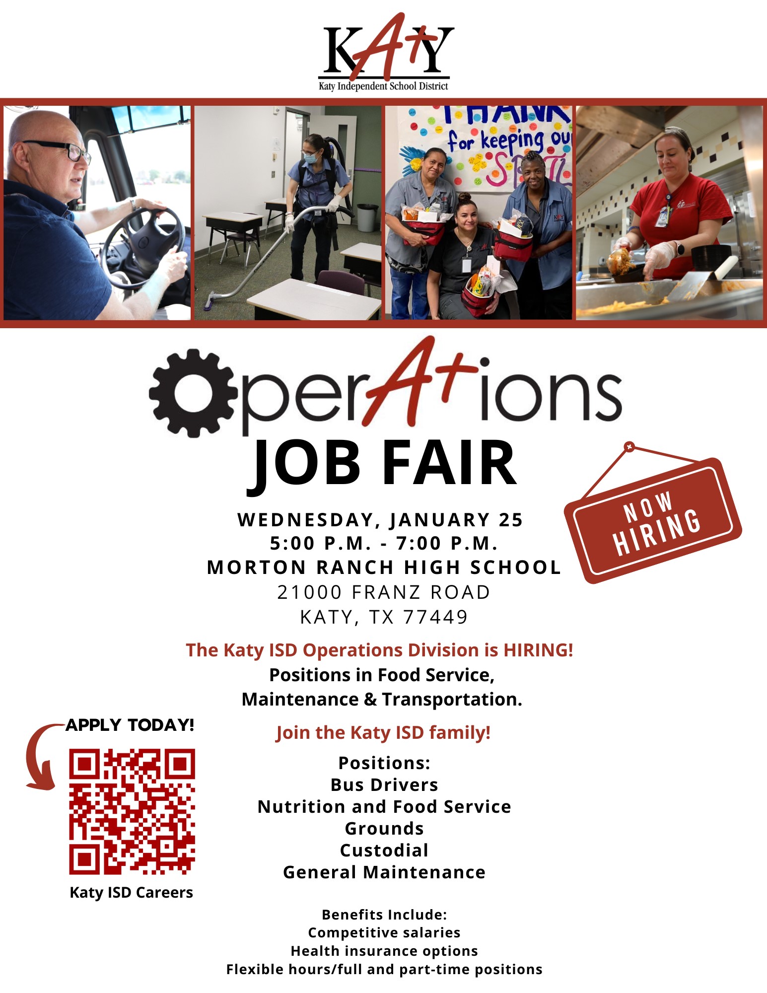 Katy ISD to Host Operations Job Fair image picture
