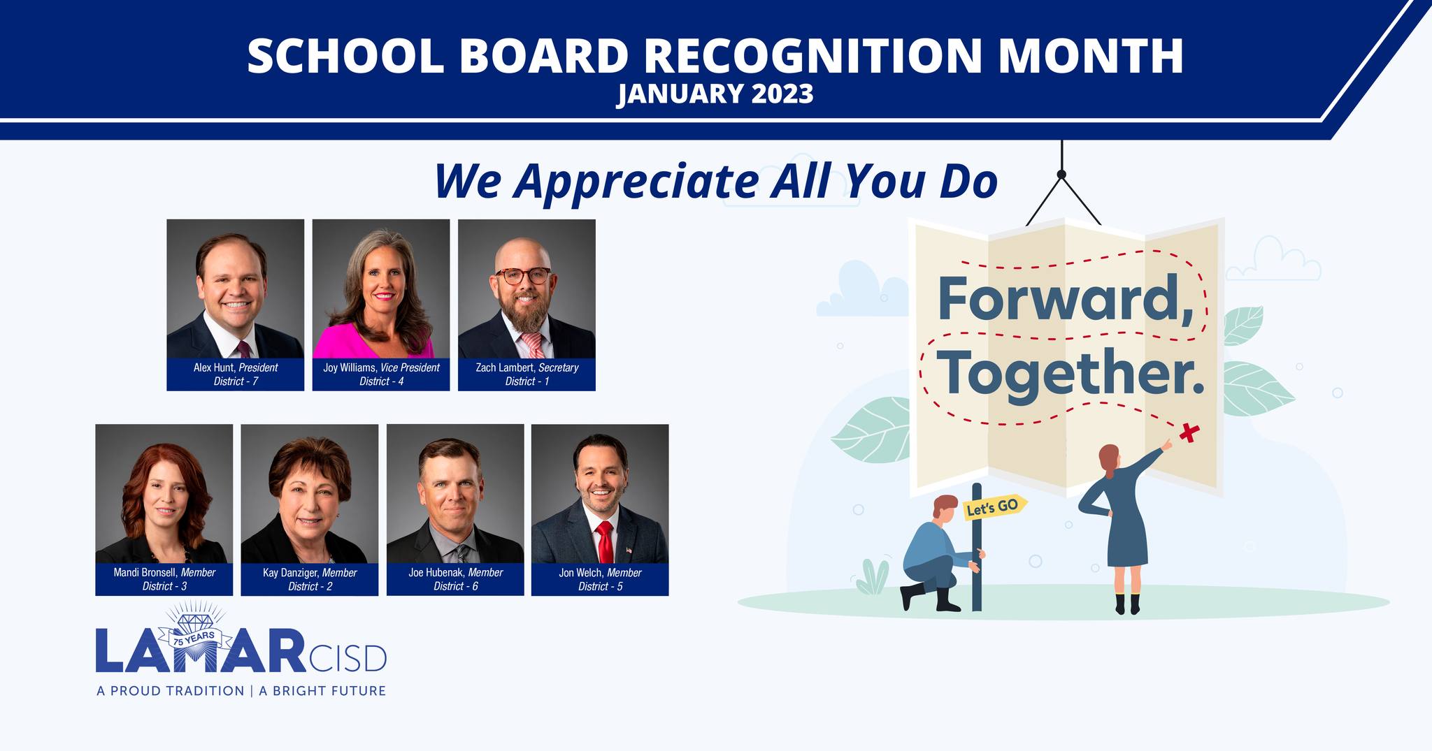 Lamar CISD Celebrates Trustees During School Board Recognition Month 