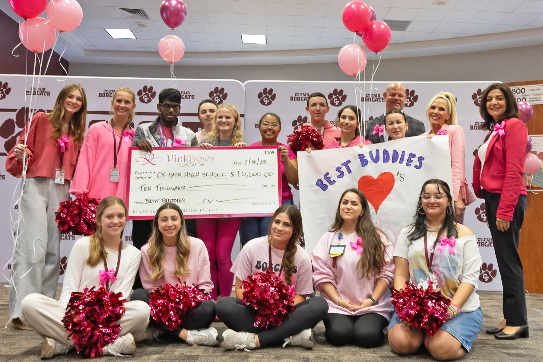 Cy-Fair High School Receives $10,000 Donation from Pink Bows Foundation in Honor of Late Alumna Madison Dubiski