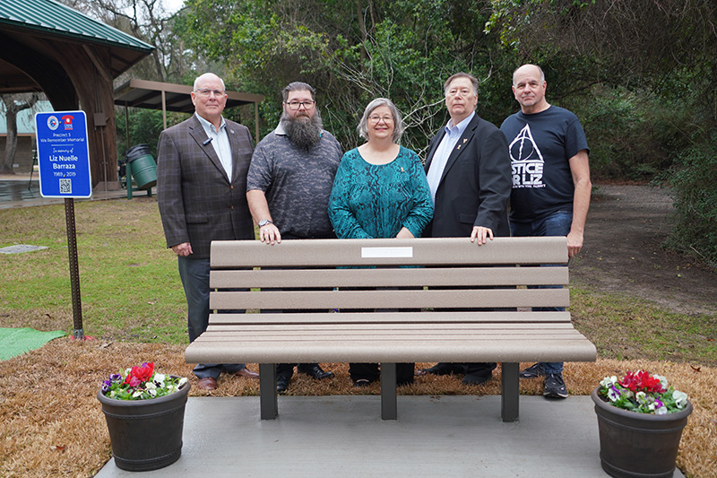 Memorial Bench Dedicated to Liz Barraza at Burroughs Park as Community Seeks Justice