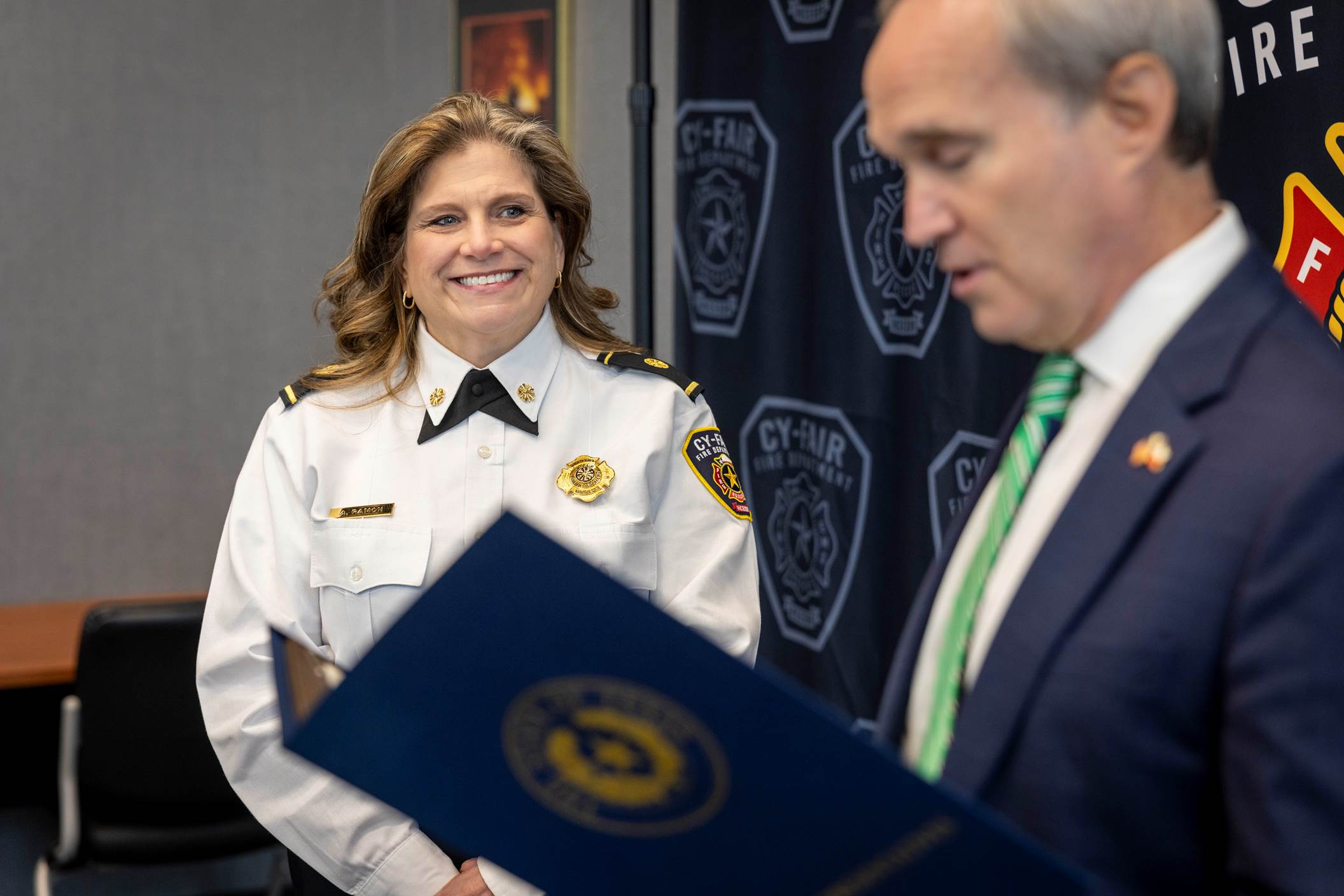 Cy-Fair Fire Chief Amy Ramon Honored by State Representative Mike Schofield for Prestigious Award