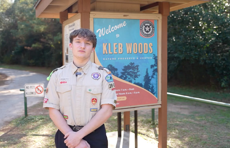 Local Scout Builds Chimney Swift Tower at Kleb Woods Nature Preserve for Conservation and Education