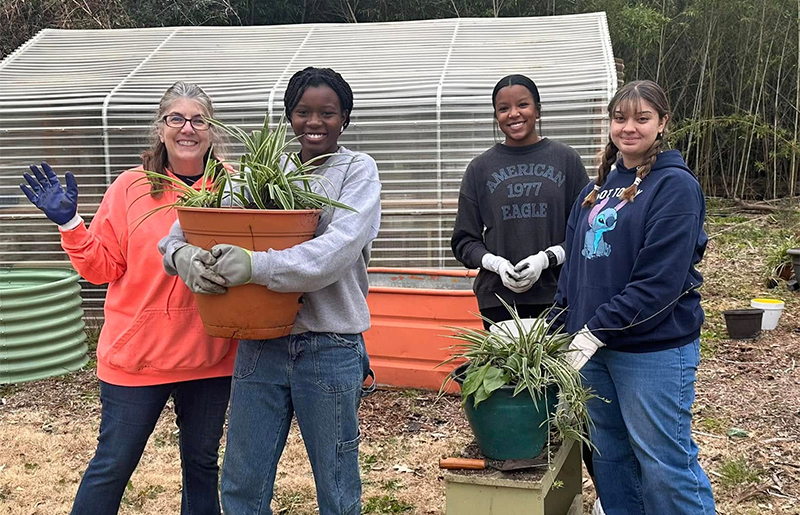 Teen Volunteers Make an Impact at Oasis Gardens of The Living Legacy Center in Cypress