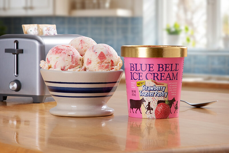 Blue Bell Debuts New Strawberry Toaster Pastry Ice Cream