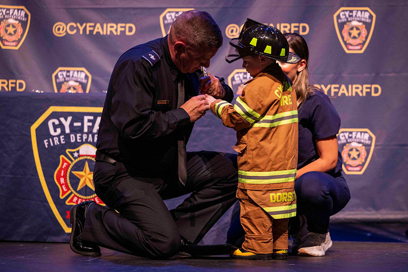 Cy-Fair Fire Department Recognizes 73 Personnel in Badge Pinning Ceremony