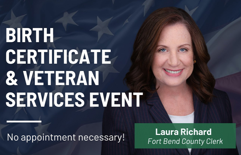 Fort Bend County Clerk’s Office Offers Saturday Hours for Birth Certificates This July