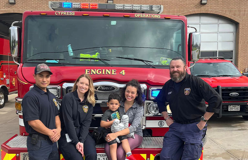 Cy-Fair Fire Department EMS Team Gets Special Thanks from Cypress Family