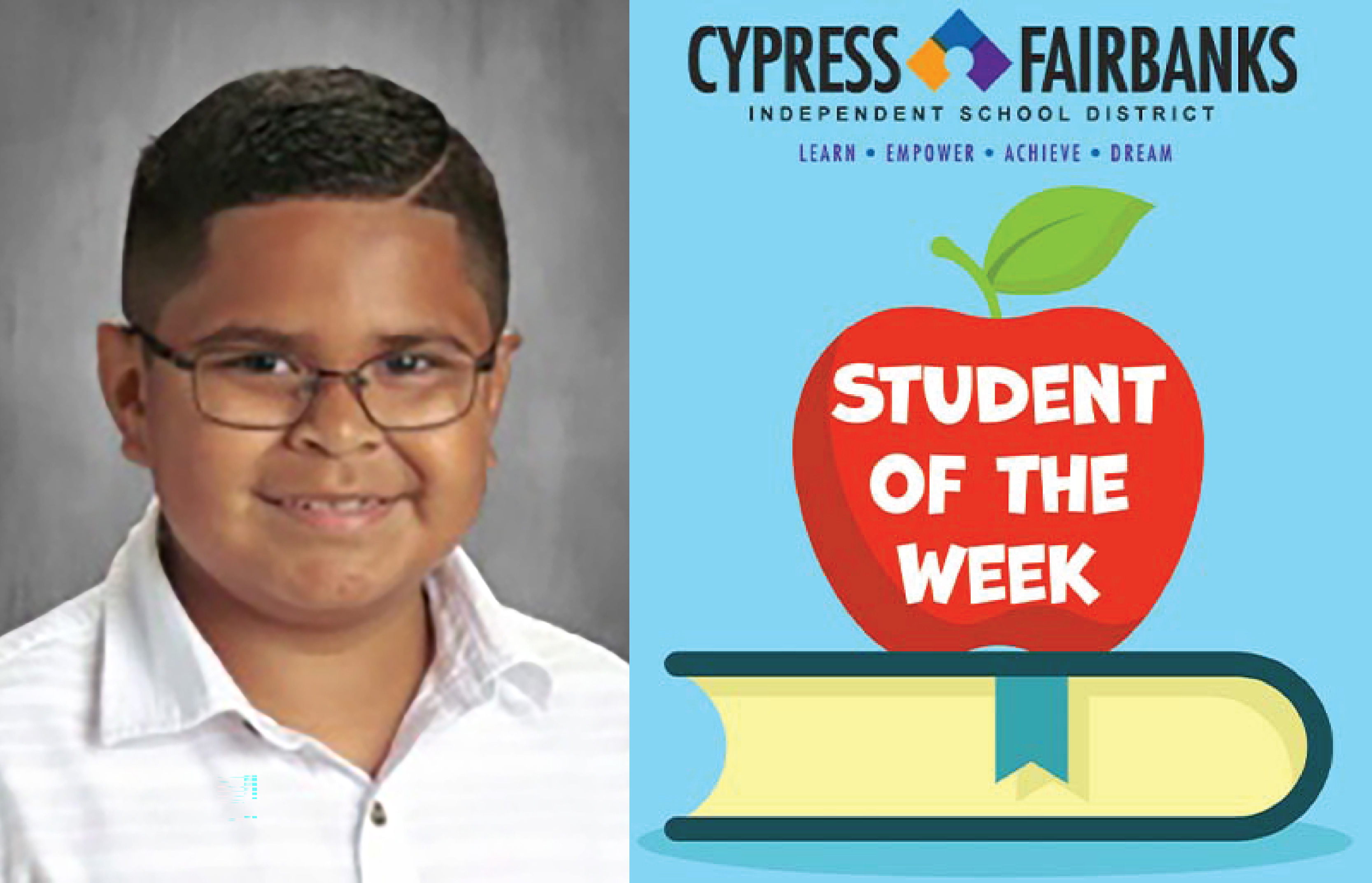 McGown Elementary School Student Selected as CFISD Student of the Week