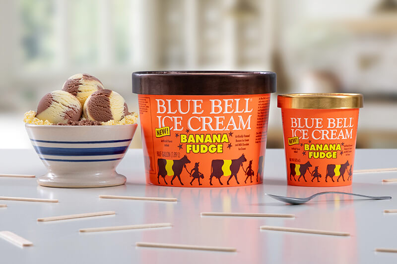 Blue Bell Creameries Introduces Banana Fudge Ice Cream – A Nostalgic Treat for Chocolate and Banana Lovers