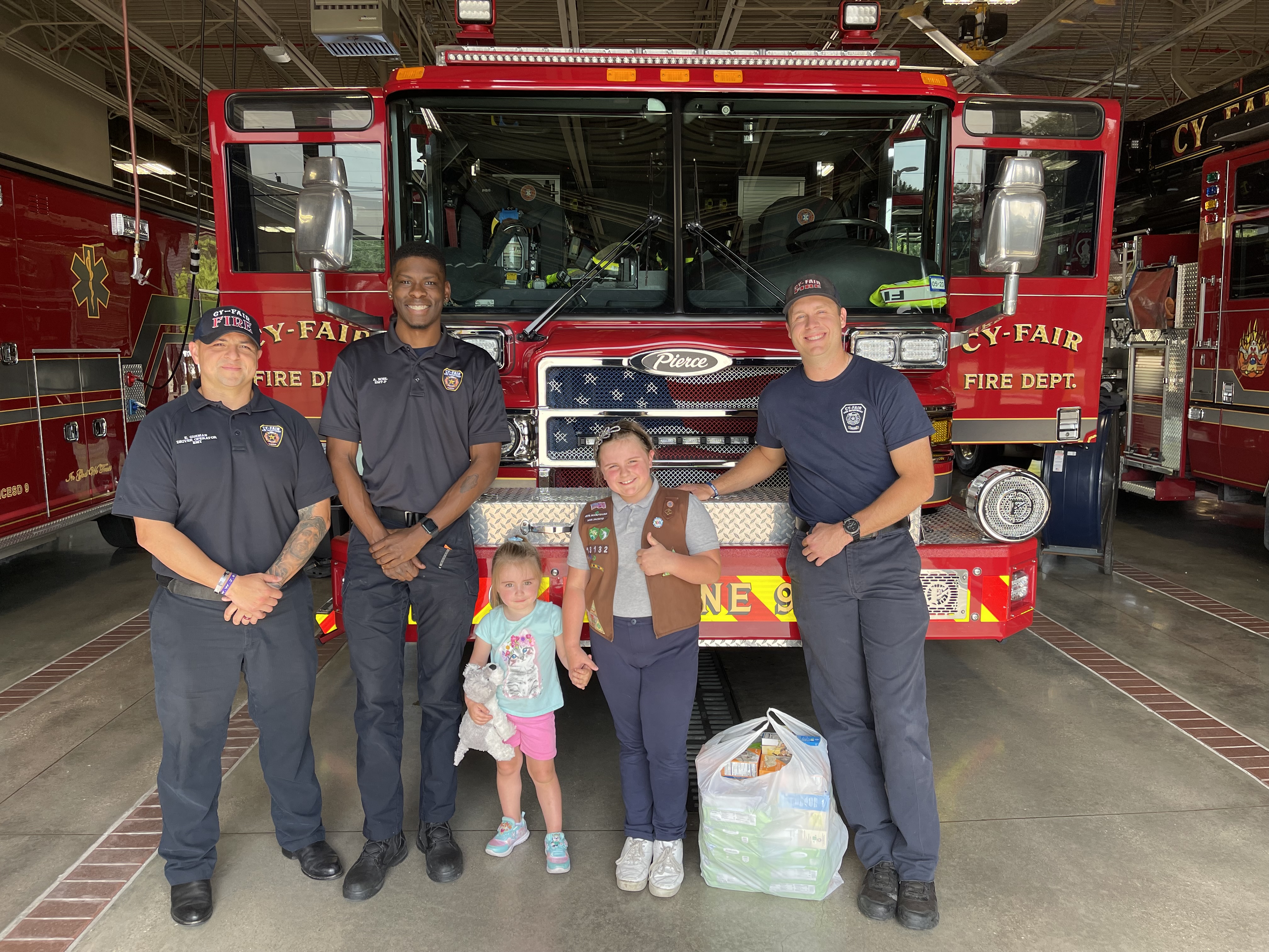 Hearthstone Resident Donates Girl Scout Cookies to Local Fire Station