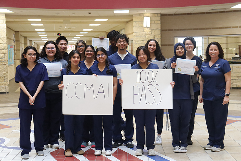Dozens of Katy ISD Students Earn Medical Assistant Certification in Program’s First Year in District