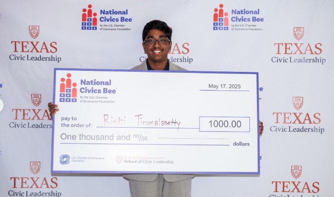 Katy Junior High Student to Represent Texas at National Civics Bee® in Washington, D.C.