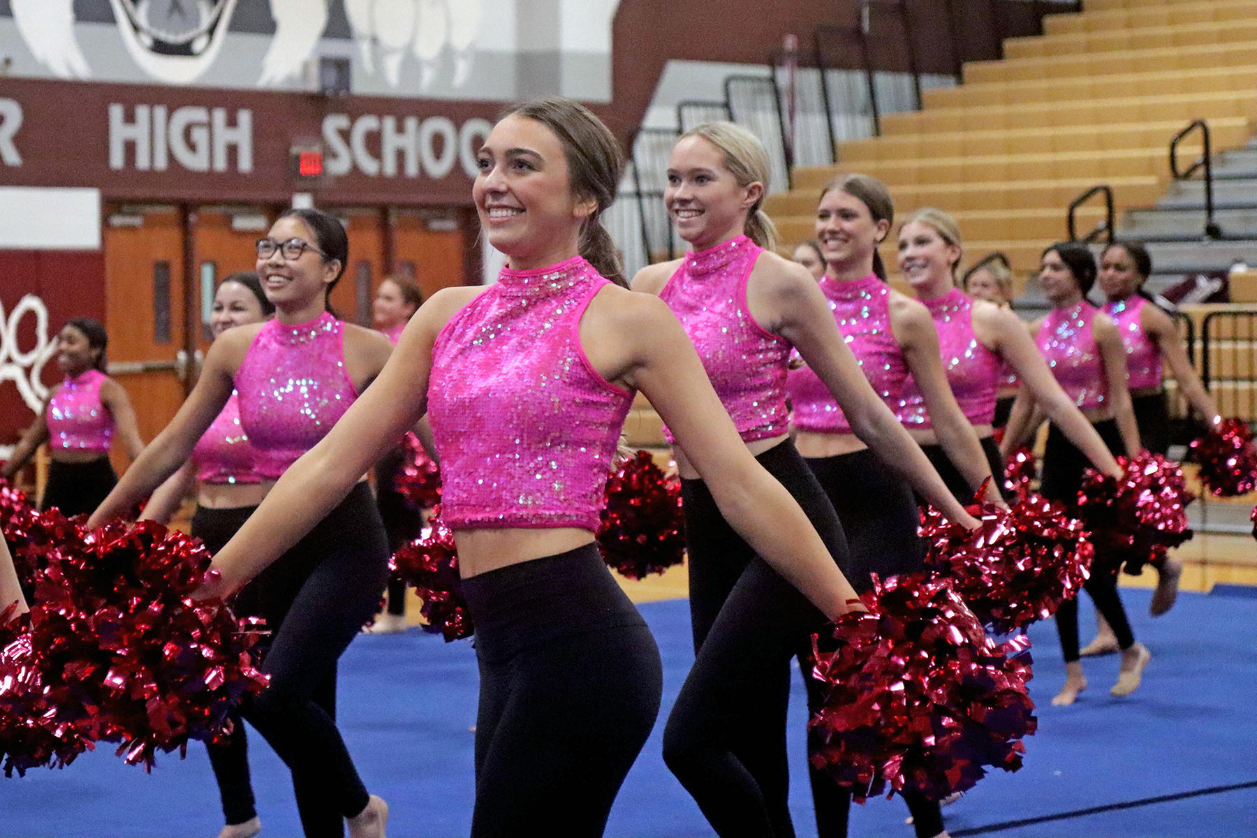 Cy-Fair HS Athletic Teams Raise Awareness with Pink Out Pep Rally