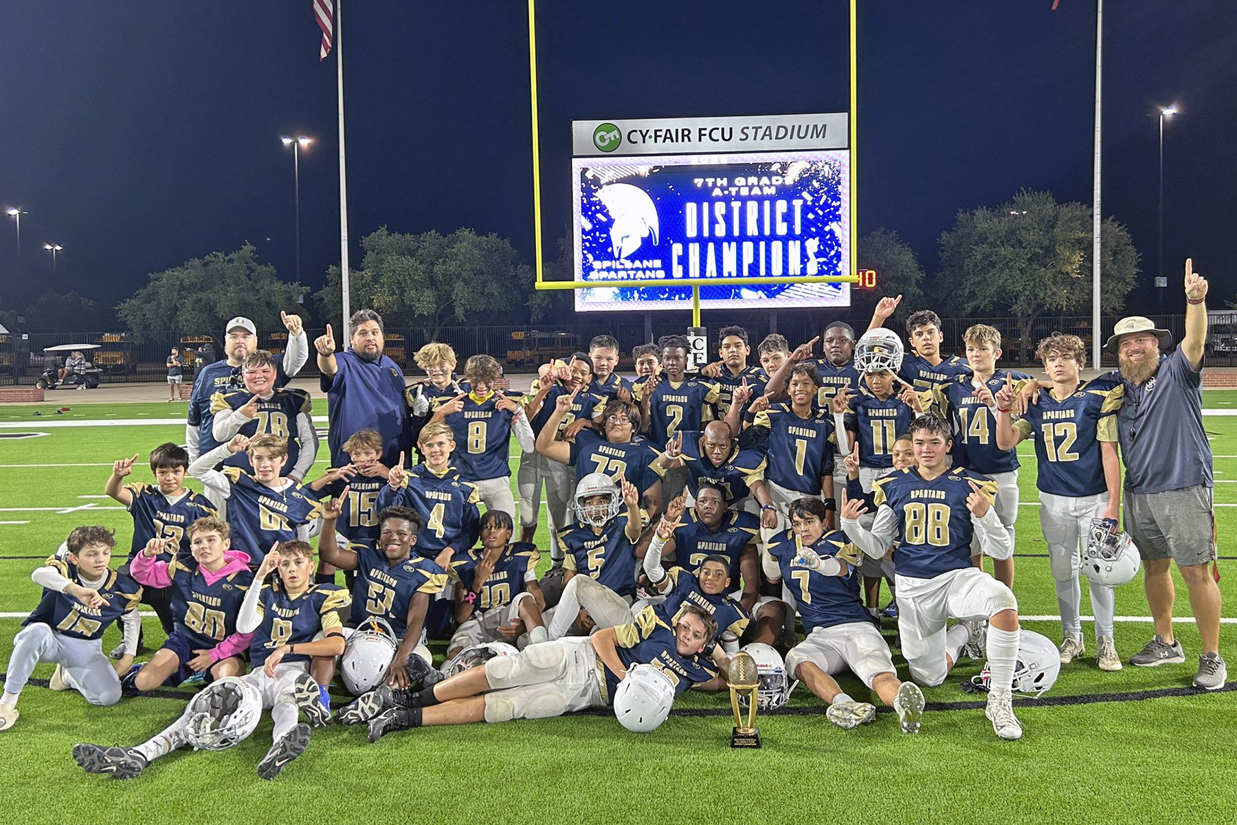  Rowe, Salyards, Spillane Win 2023 Middle School Football Championships 