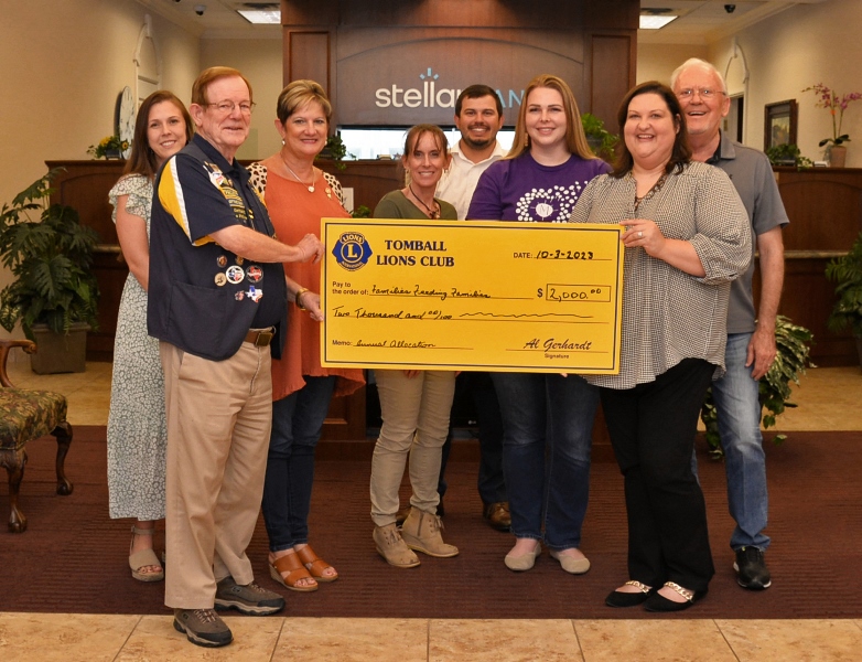 Tomball Lions Club Supports Thanksgiving Fund for Tomball's Families Feeding Families