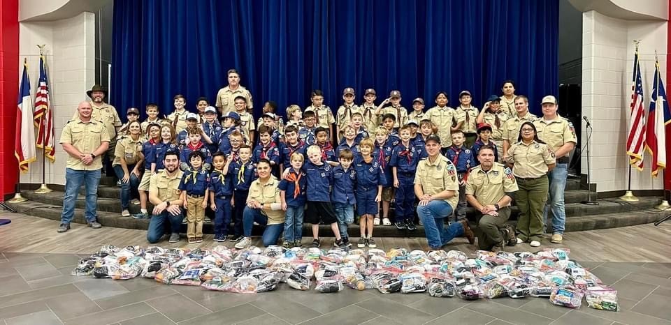 Cypress Scouts Extend a Helping Hand with Compassion Bags Donation