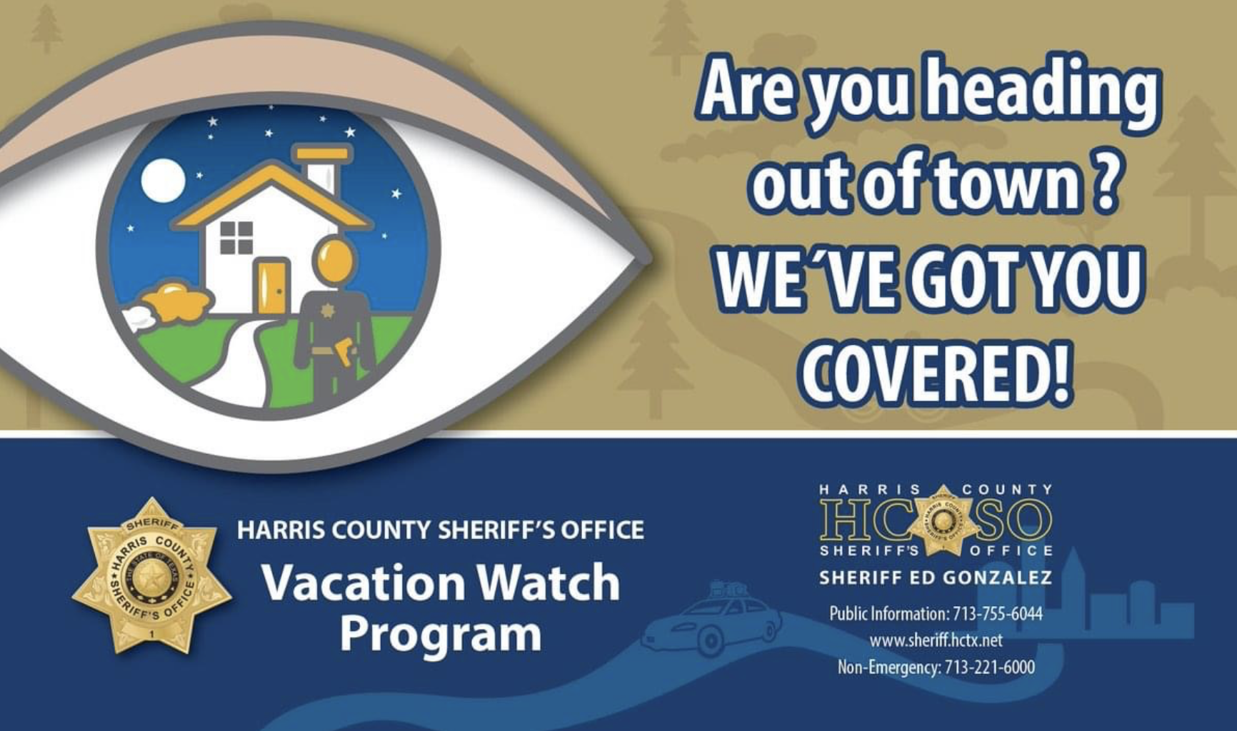 Traveling for Thanksgiving? Keep Your Home Safe with HCSO Vacation Watch