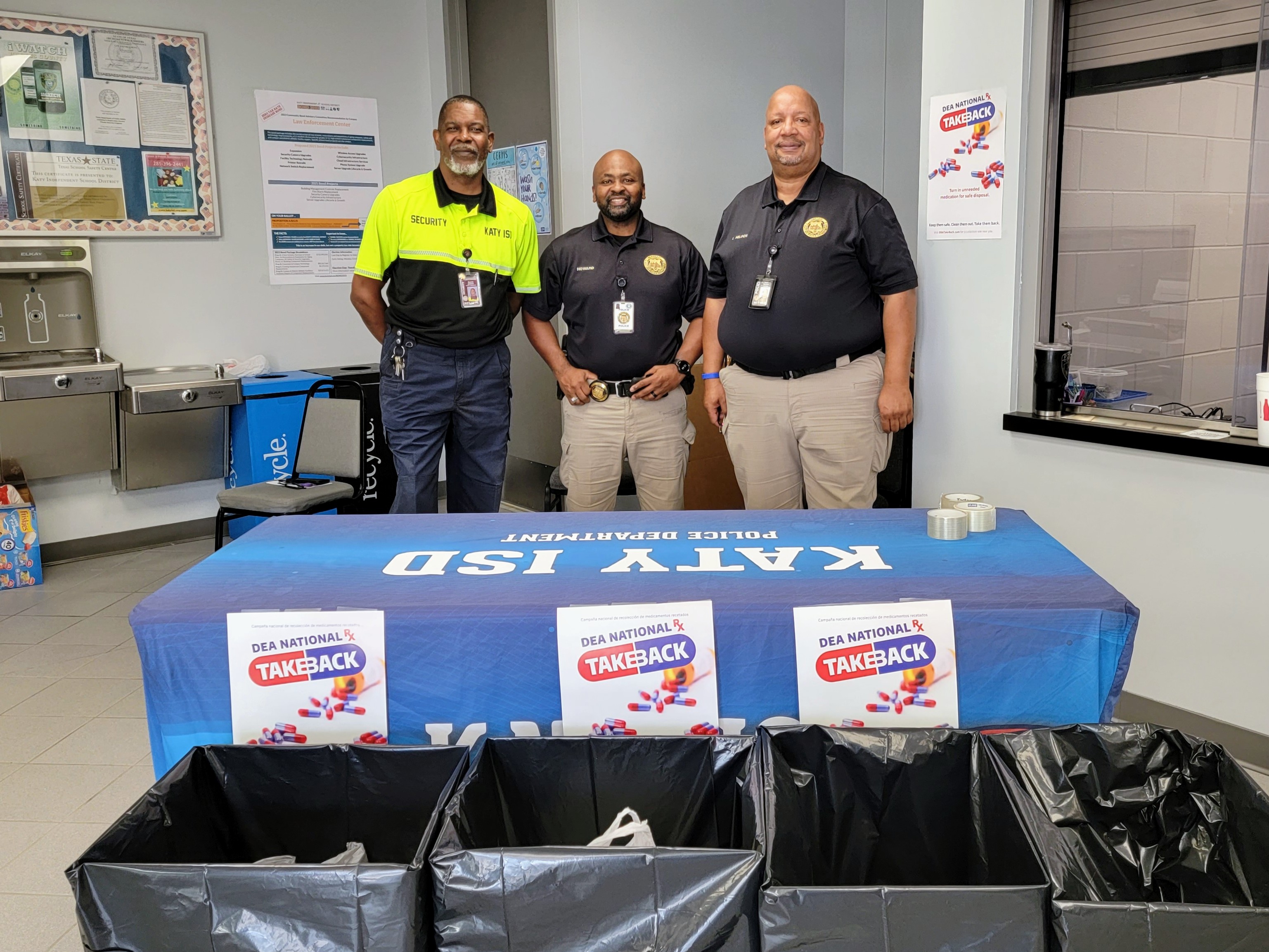 Katy ISD Collects 20 Boxes of Prescription Medication on DEA Take Back Day 