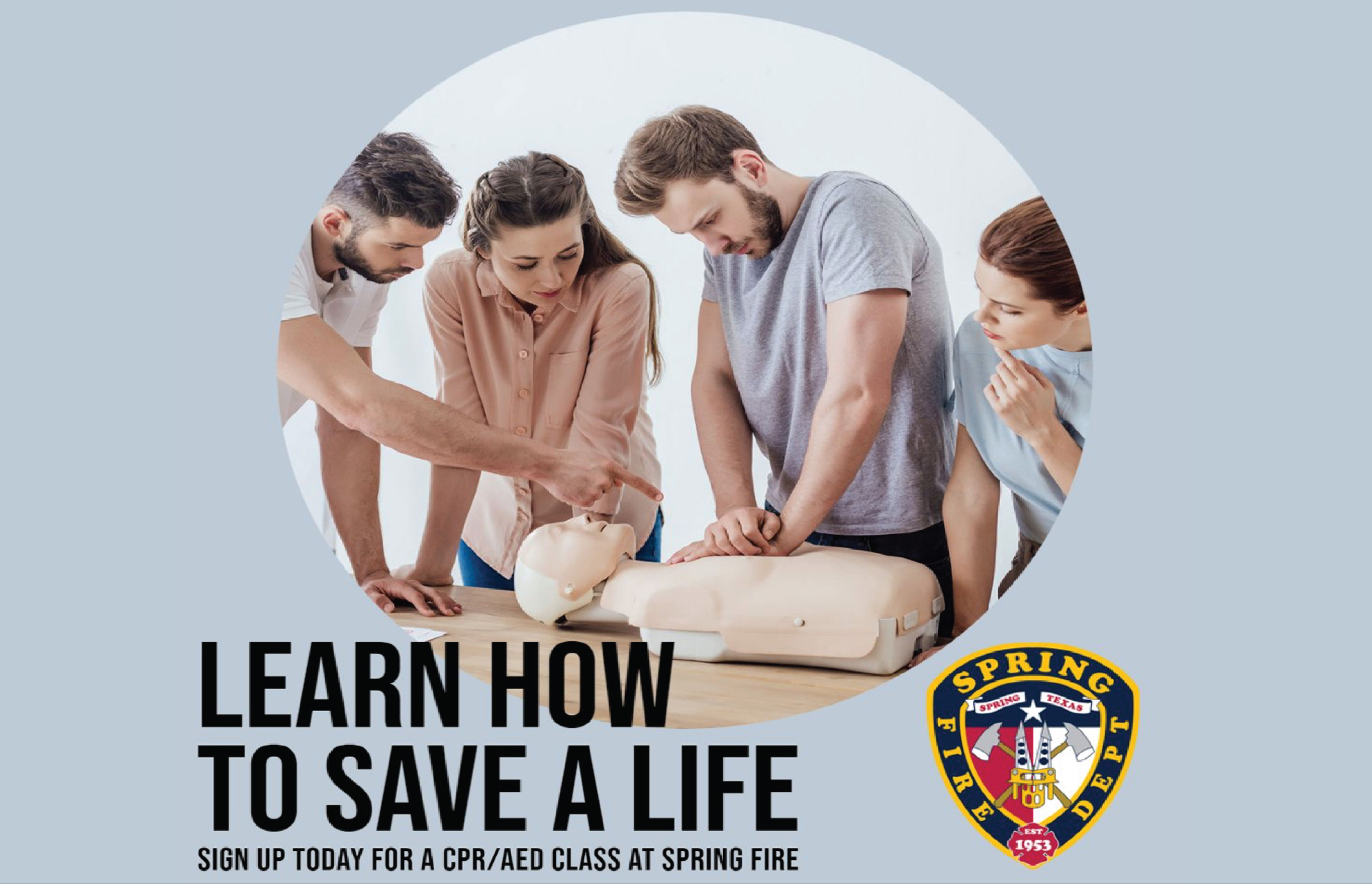 Take a CPR/AED Class at Spring Fire Department