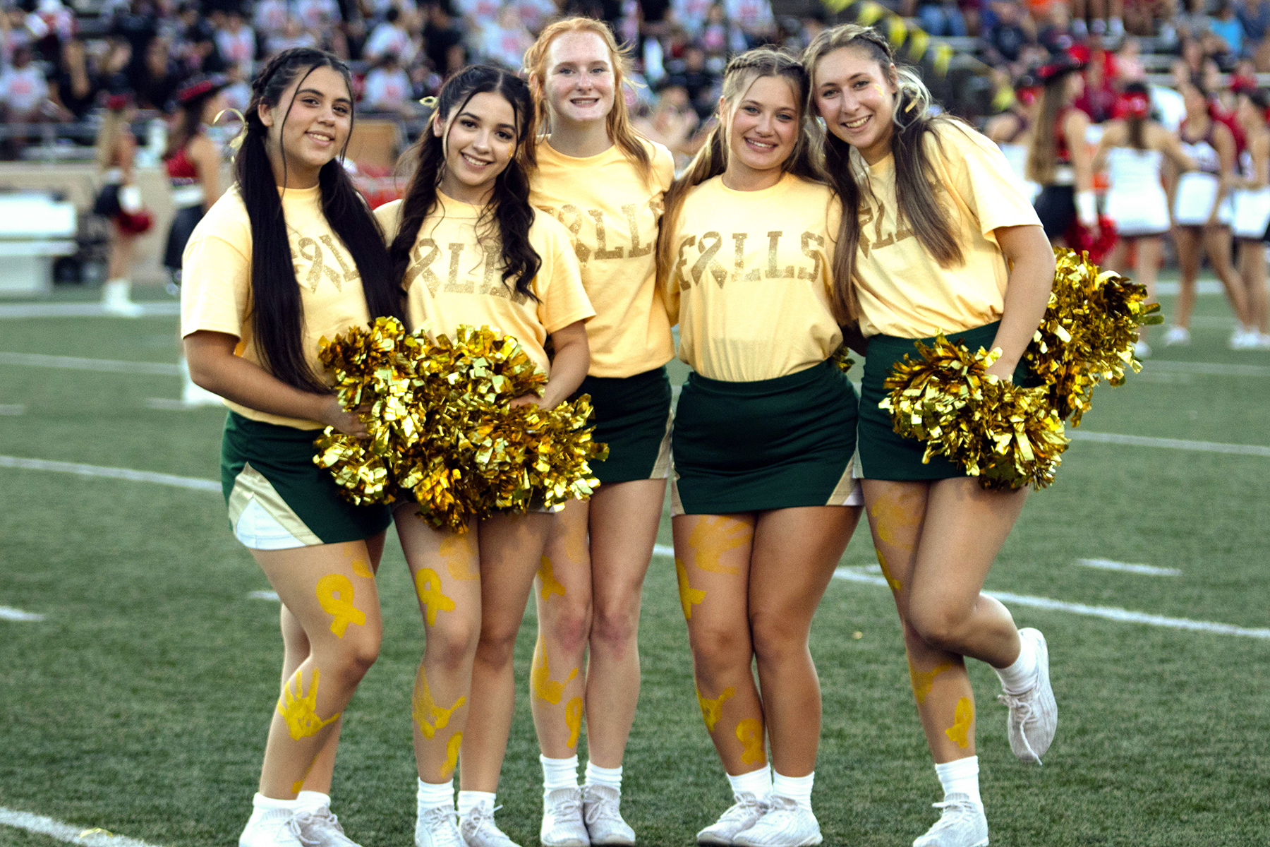 Cy Falls High School Cheer Raises Money for Childhood Cancer Awareness Month