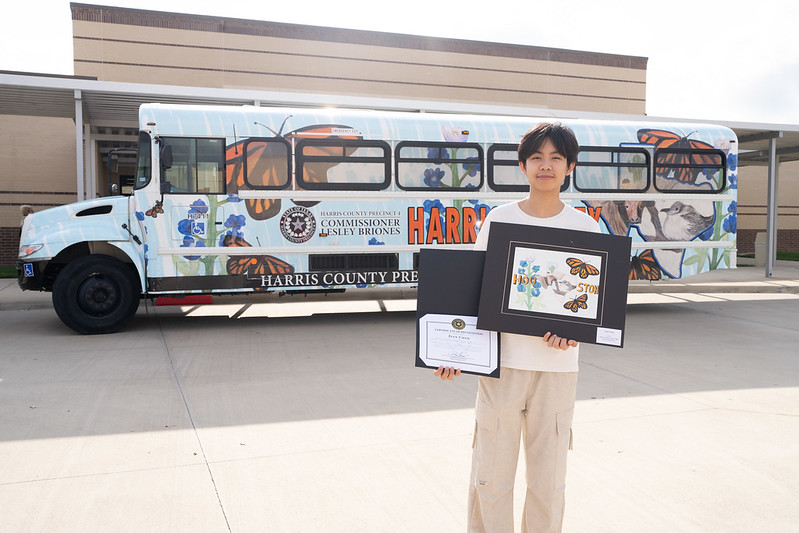 Tomball ISD Student Ivan Chen Wins Harris County Precinct 4 Bus Design Contest