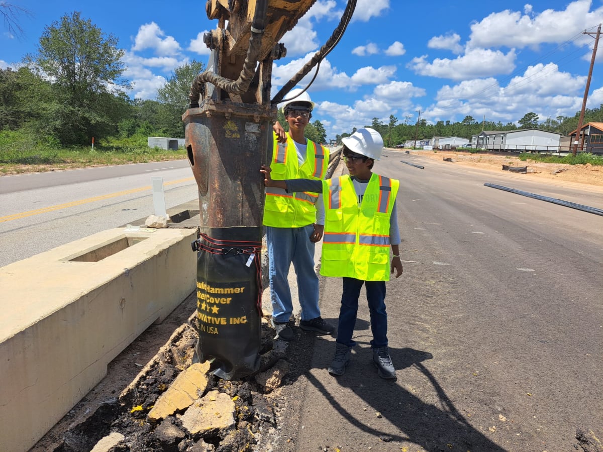 Tomball ISD Brothers Invent Hydraulic Hammer Break Cover with Pending Patent