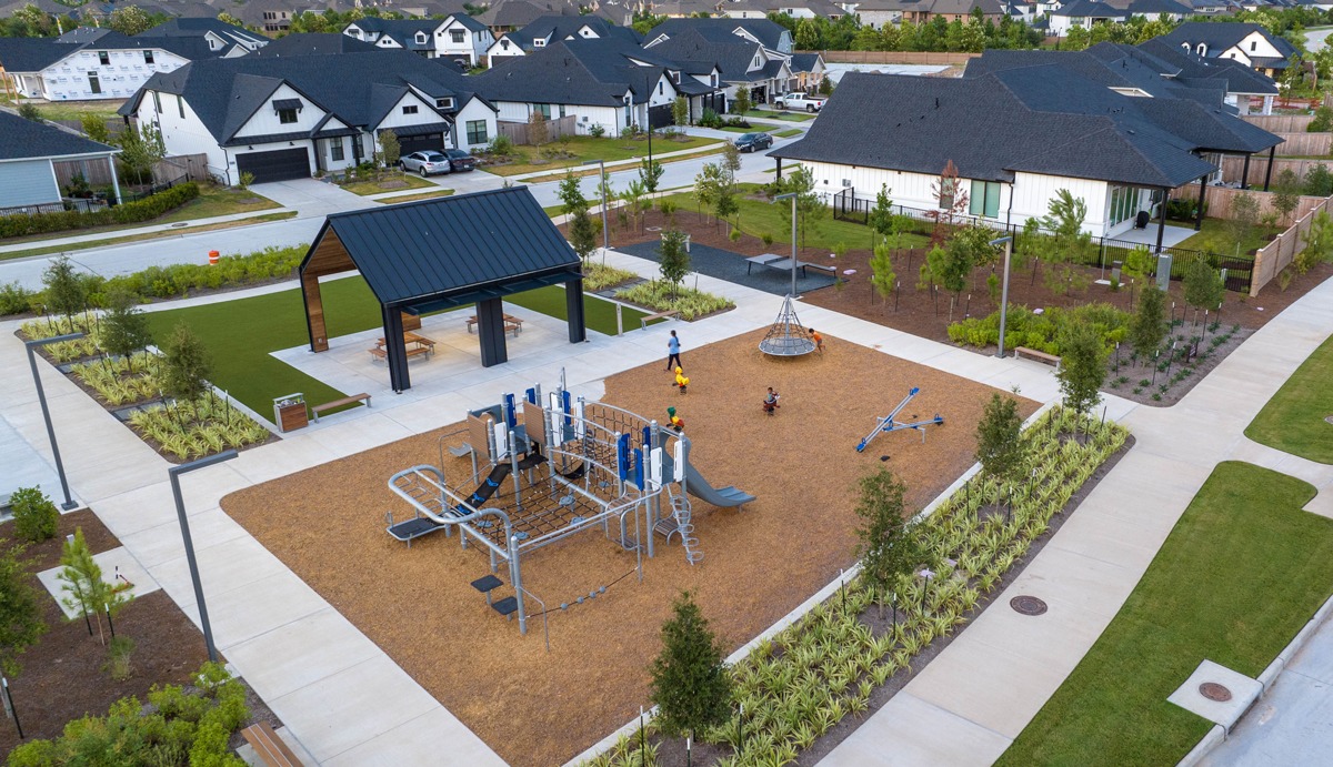 Enjoy Foosball, Corn Hole, Playground and More at This New Park in Bridgeland